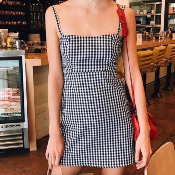 Brandy Melville Karla Gingham Plaid Mini Dress - Picture 8 of 12